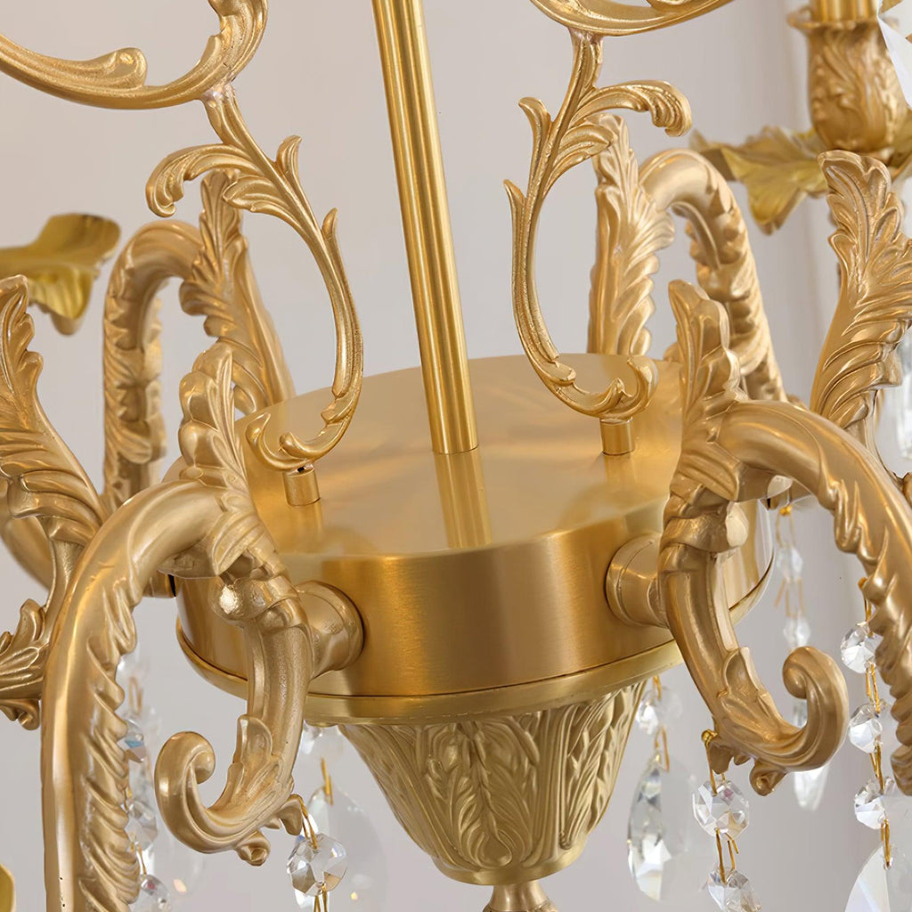 Elvion Lustre Classique en Laiton et Cristal - Neutralighting