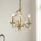 Elvion Lustre Classique en Laiton et Cristal - Neutralighting