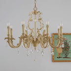 Elvion Lustre Classique en Laiton et Cristal - Neutralighting