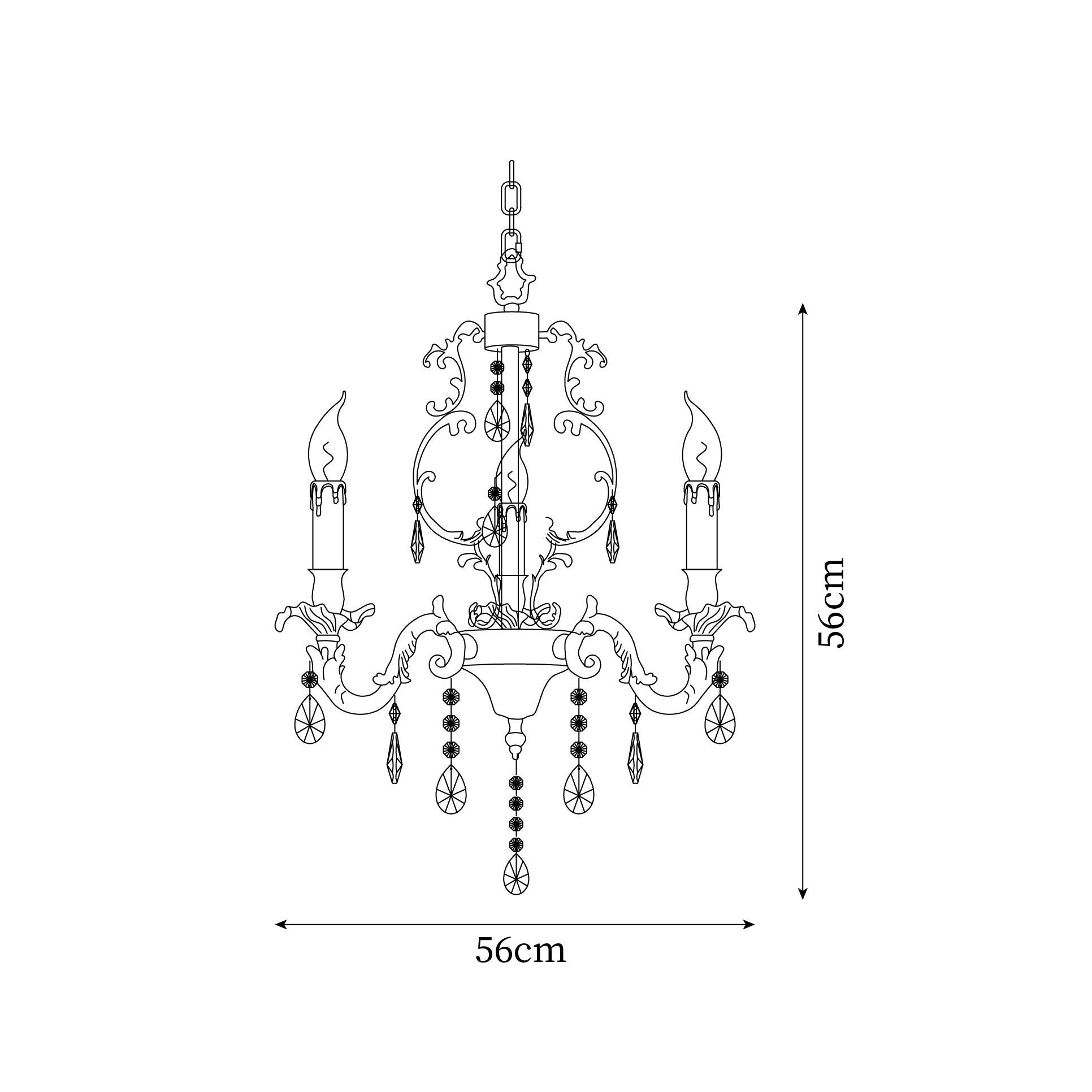 Elvion Lustre Classique en Laiton et Cristal - Neutralighting