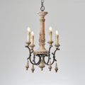 Myphaor Ancien Industriel Sculpté à la Main Bois Lustre - Neutralighting