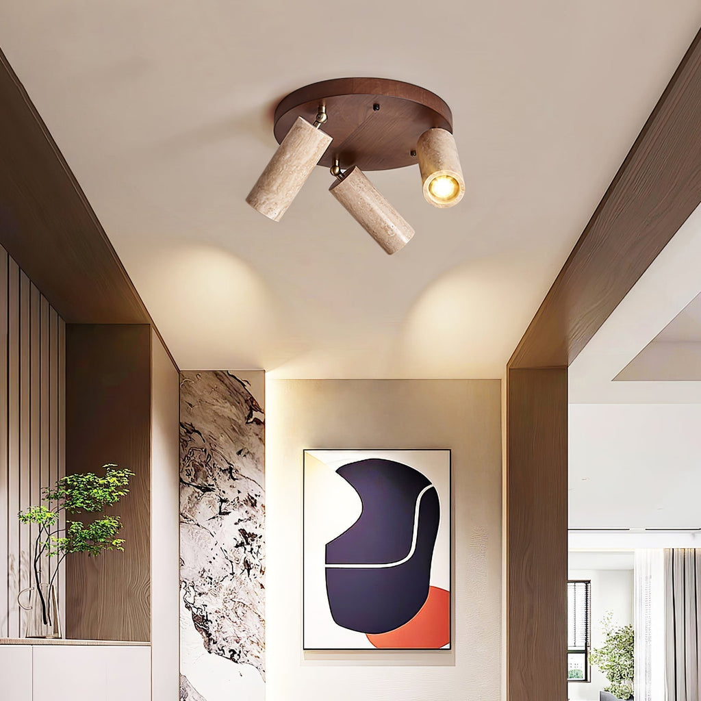 Zevenion Multi-Bras Travertin Plafonnier - Neutralighting