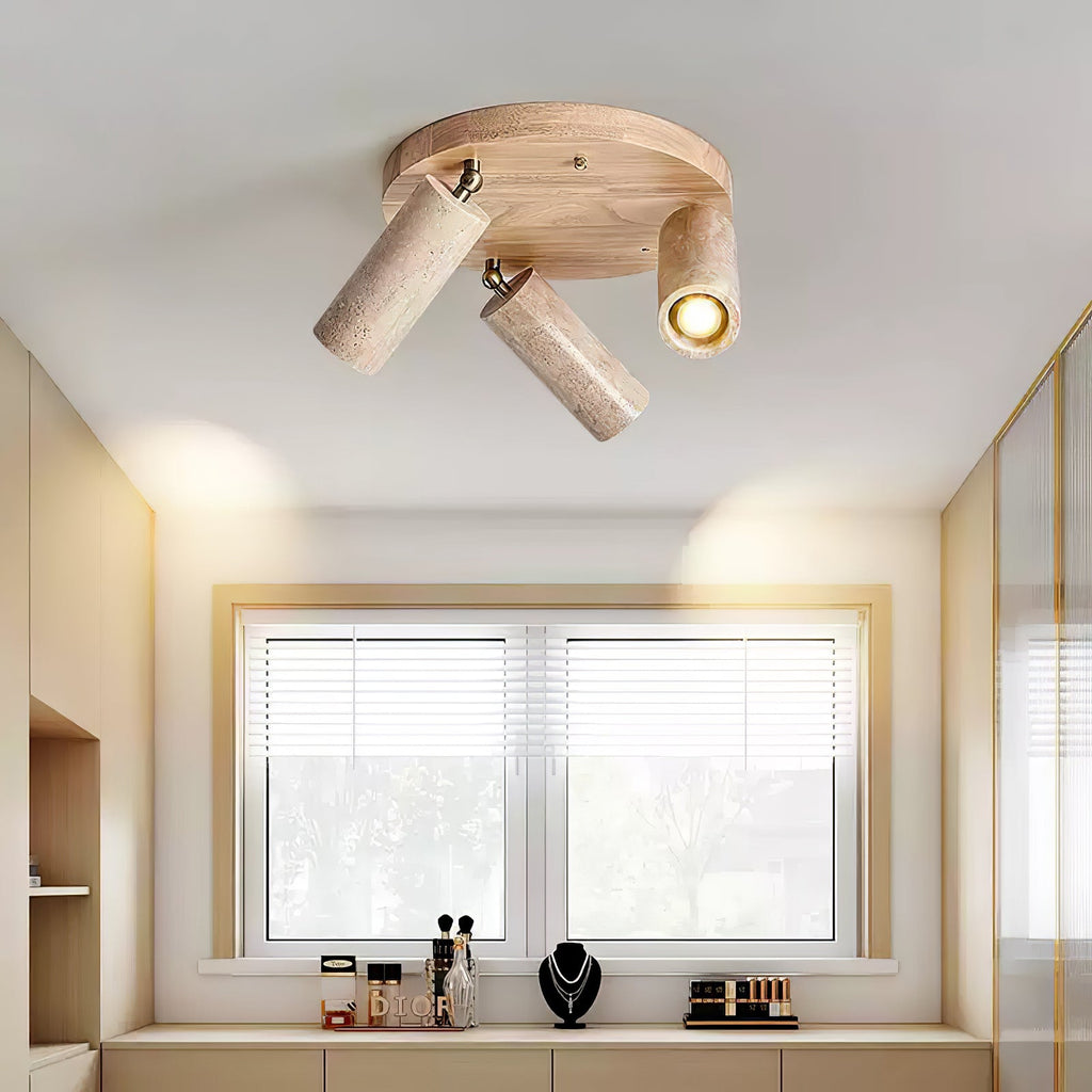 Zevenion Multi-Bras Travertin Plafonnier - Neutralighting
