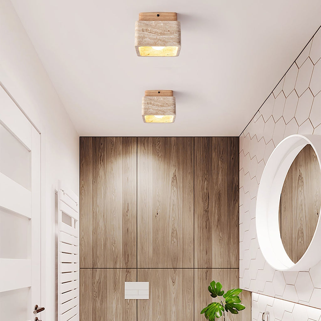 Alaearis Texturé Travertin Plafonnier - Neutralighting