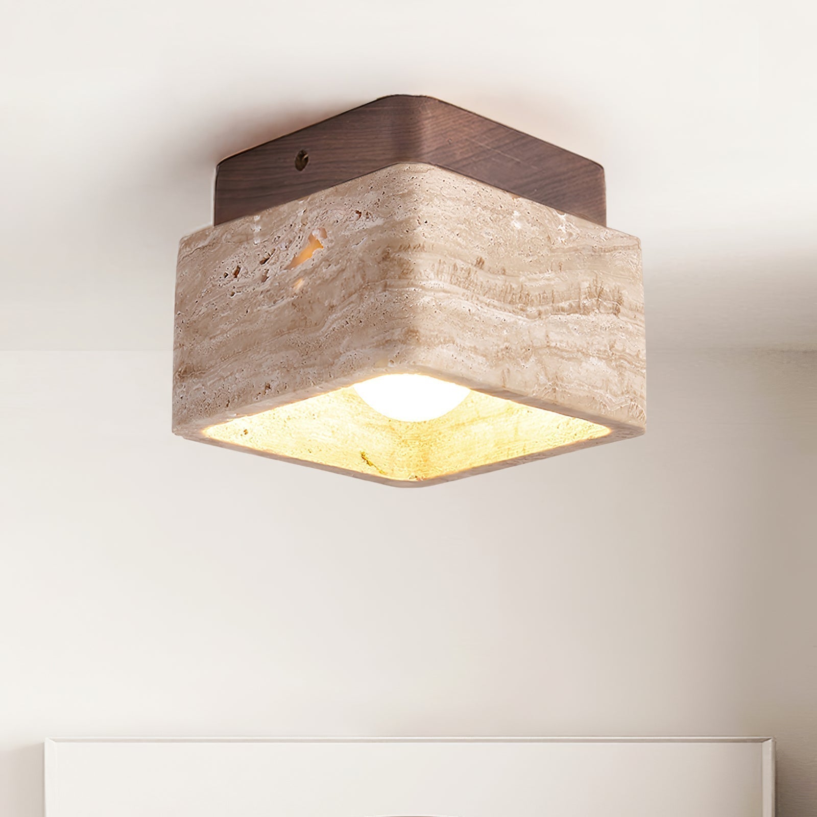 Alaearis Texturé Travertin Plafonnier - Neutralighting