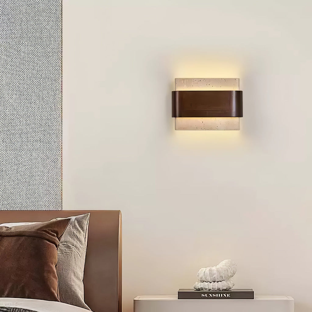 Ulnoros Applique Murale en Travertin Panneautés - Neutralighting