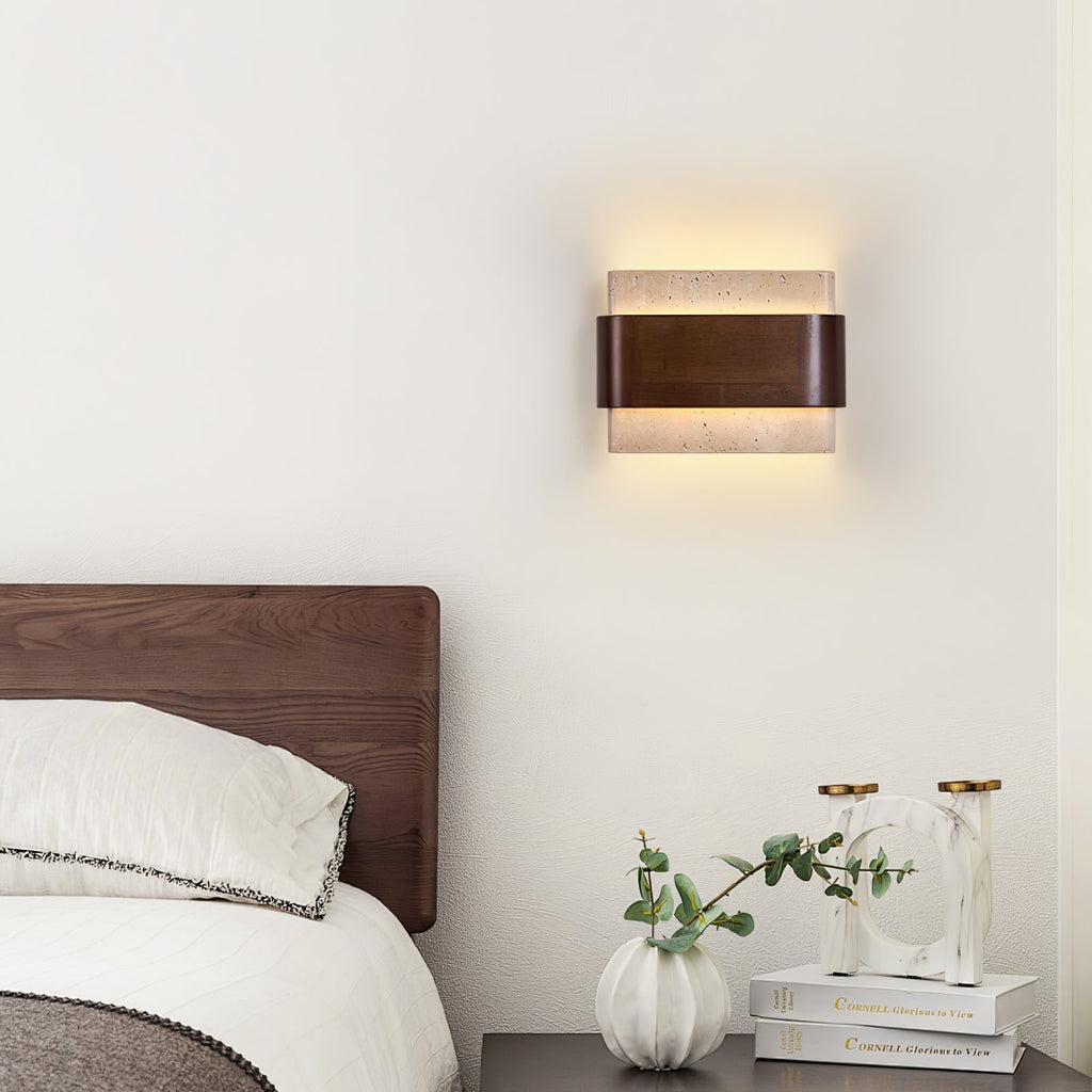 Ulnoros Applique Murale en Travertin Panneautés - Neutralighting