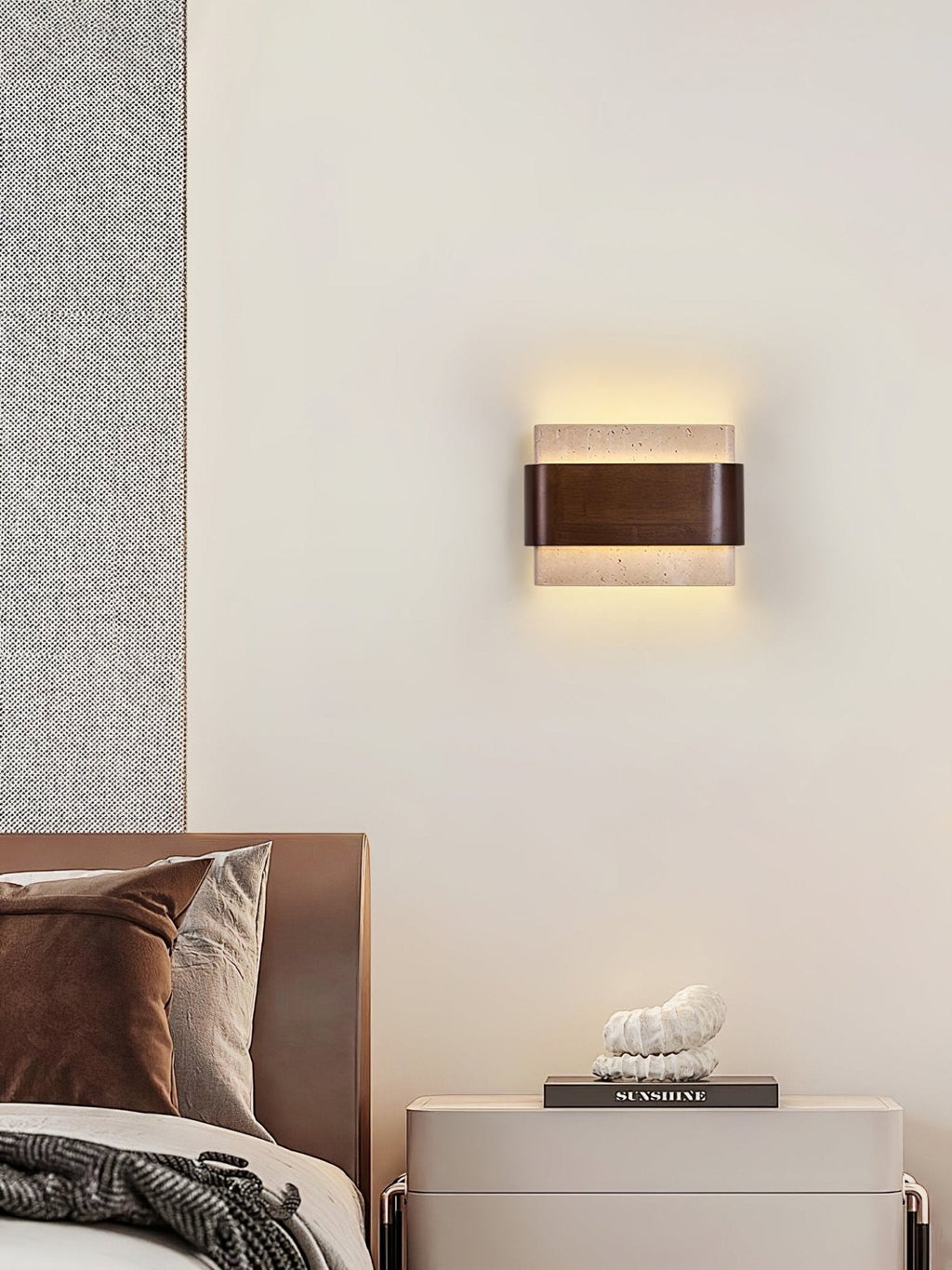 Ulnoros Applique Murale en Travertin Panneautés - Neutralighting