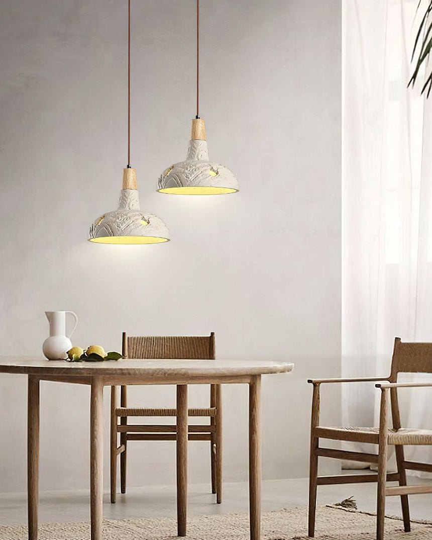 Ormarion Nordic Art Sculpter Ciment Pendentif Lampe - Neutralighting