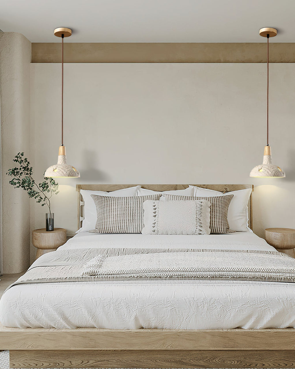 Ormarion Nordic Art Sculpter Ciment Pendentif Lampe - Neutralighting