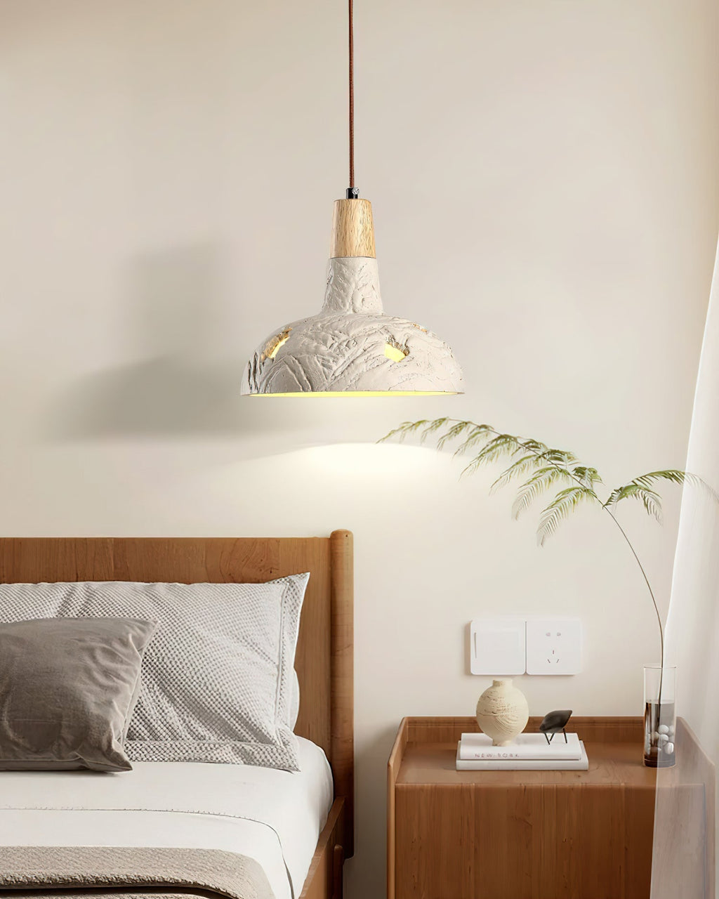 Ormarion Nordic Art Sculpter Ciment Pendentif Lampe - Neutralighting