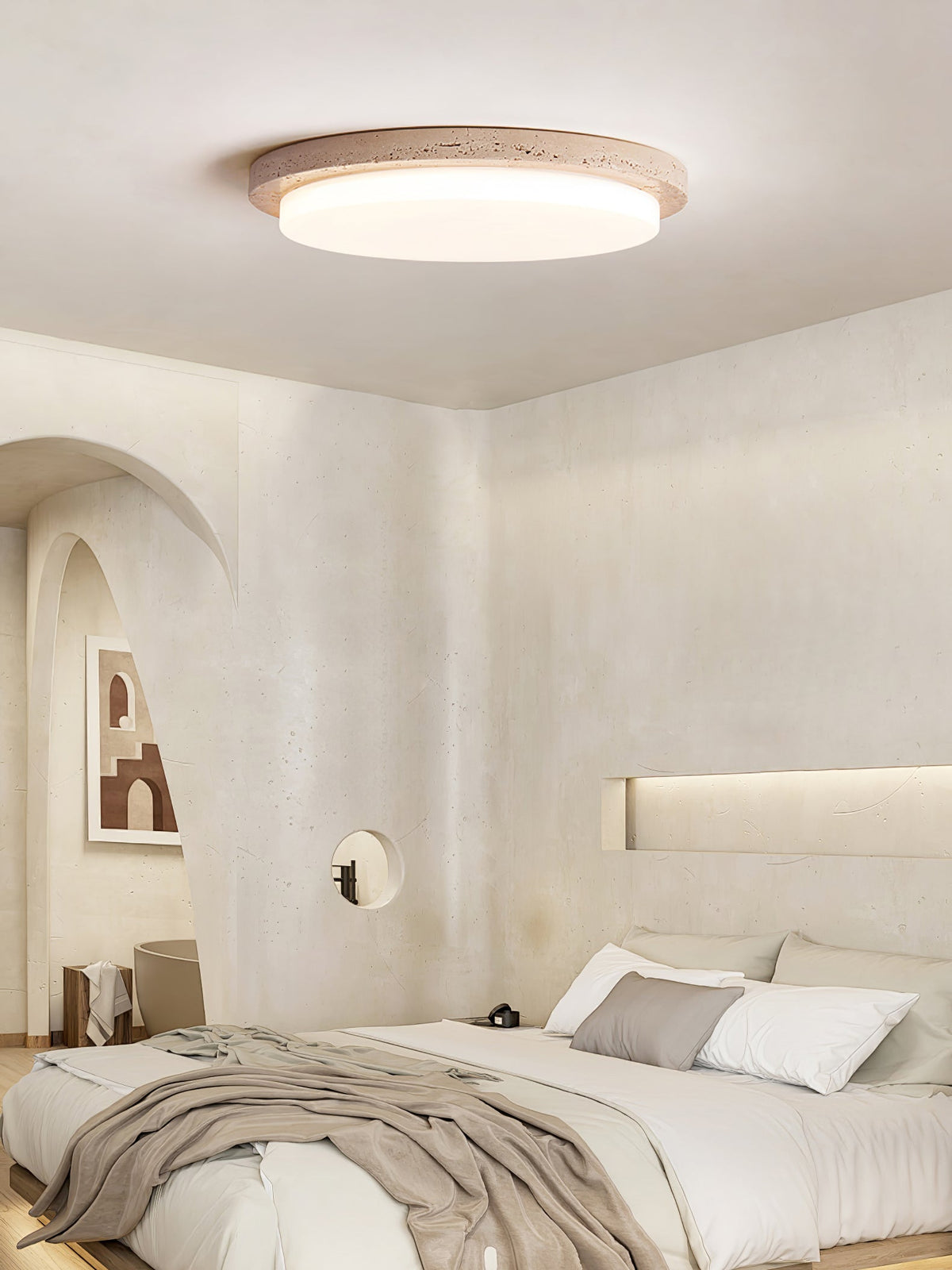 Etala Lisse-Bord Travertin Plafonnier - Neutralighting