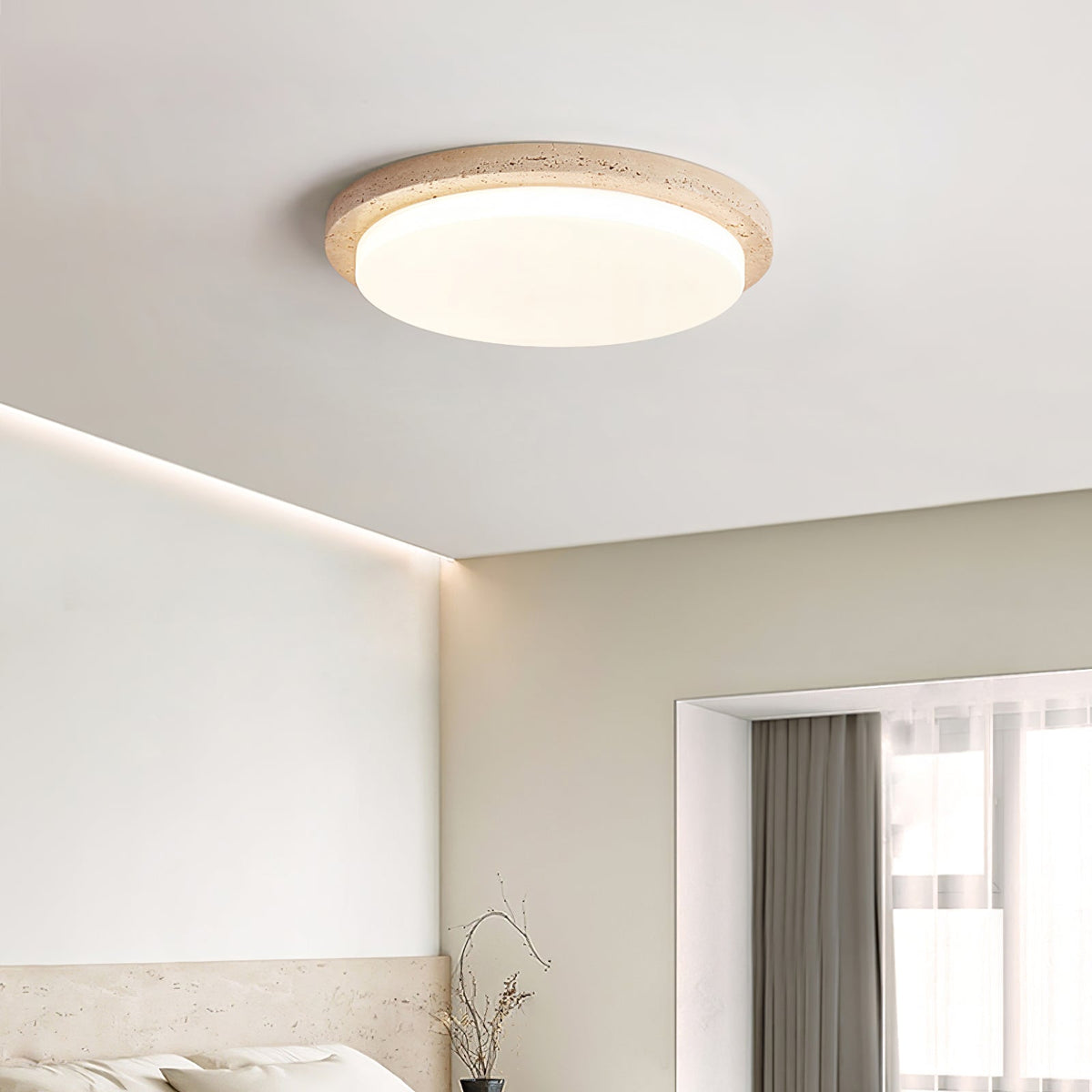 Etala Lisse-Bord Travertin Plafonnier - Neutralighting