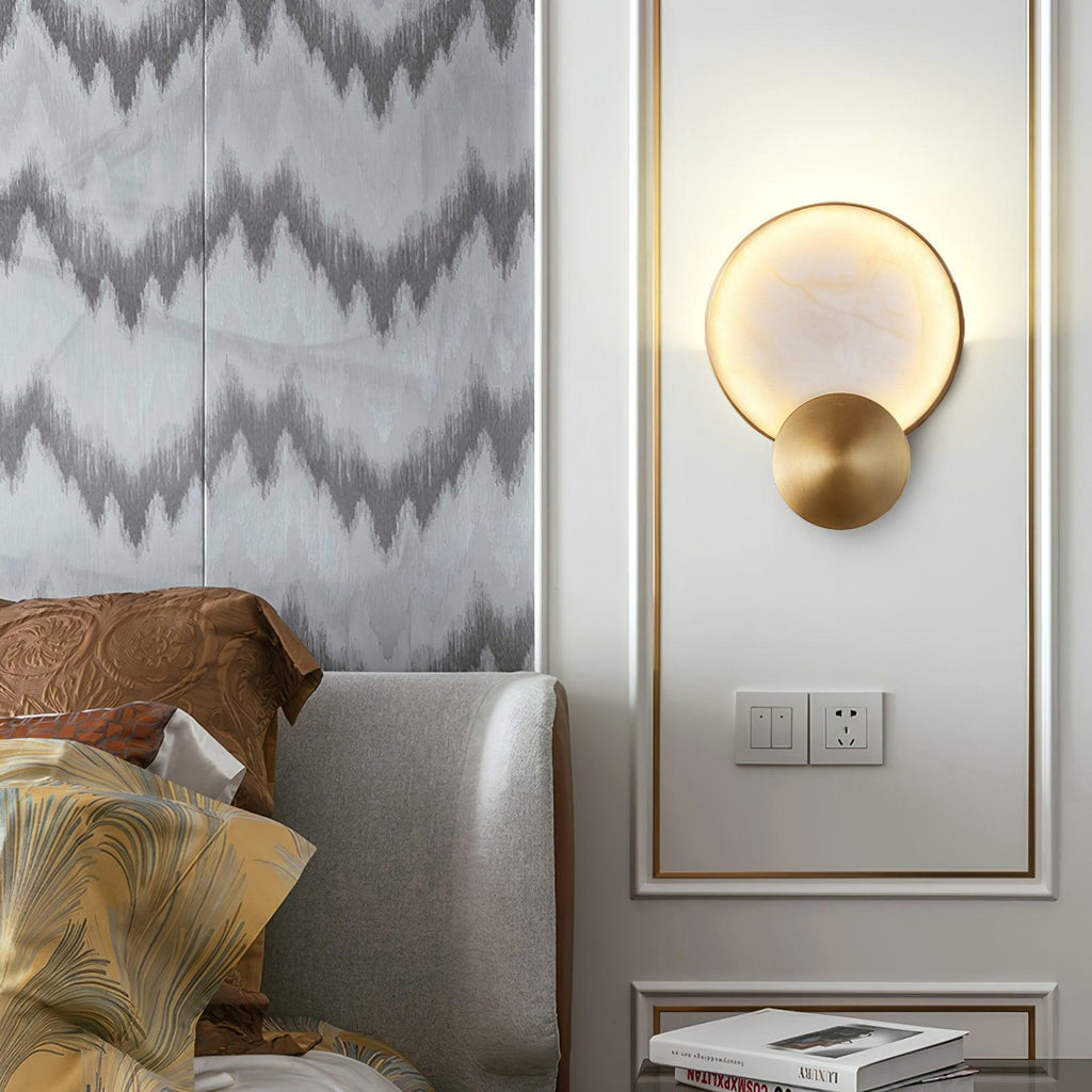 Myvelarae Applique Murale Circulaire en Albâtre - Neutralighting
