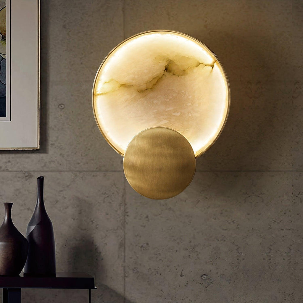 Myvelarae Applique Murale Circulaire en Albâtre - Neutralighting