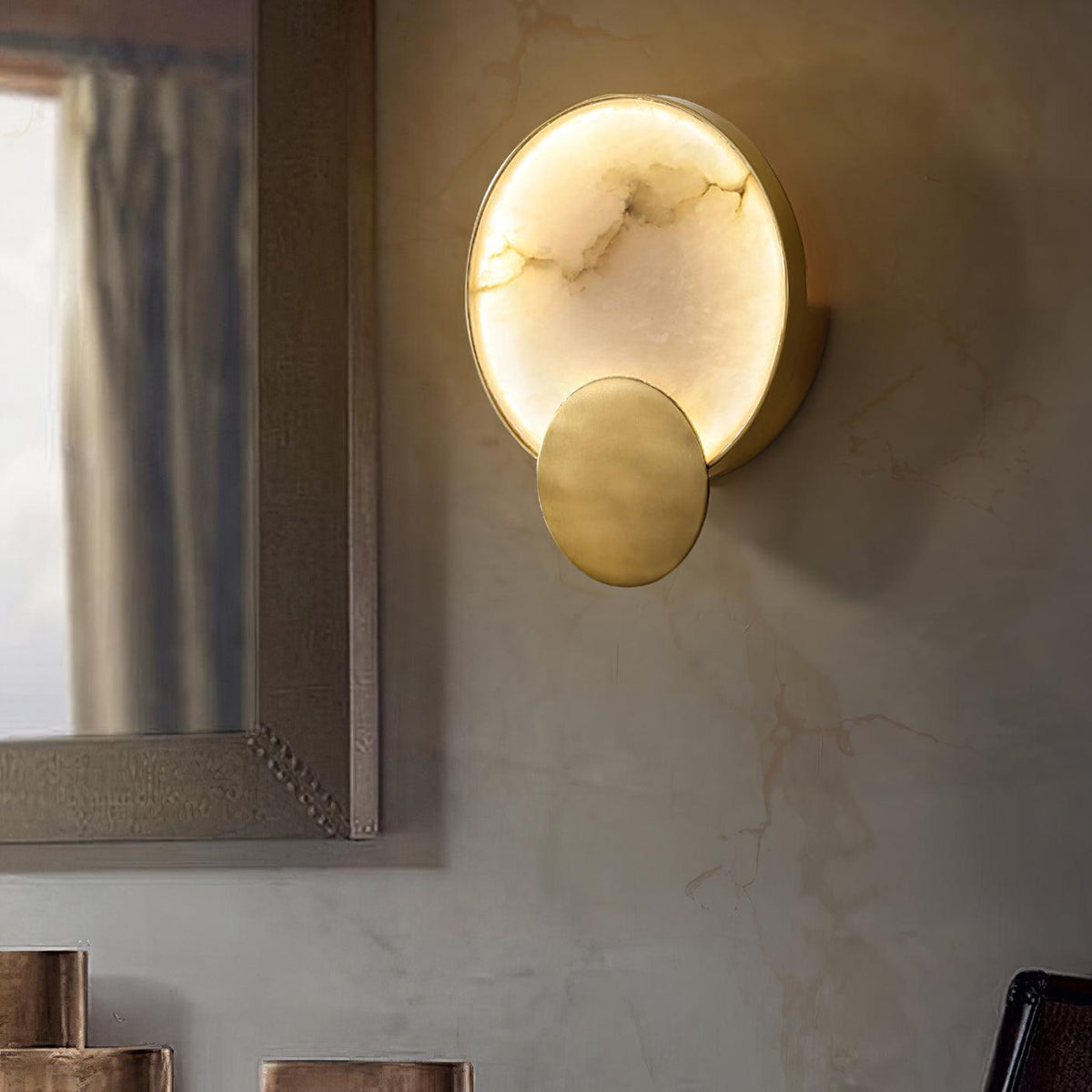 Myvelarae Applique Murale Circulaire en Albâtre - Neutralighting