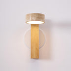 Ulvyna Applique Murale Cylindrique Empilée en Travertin - Neutralighting
