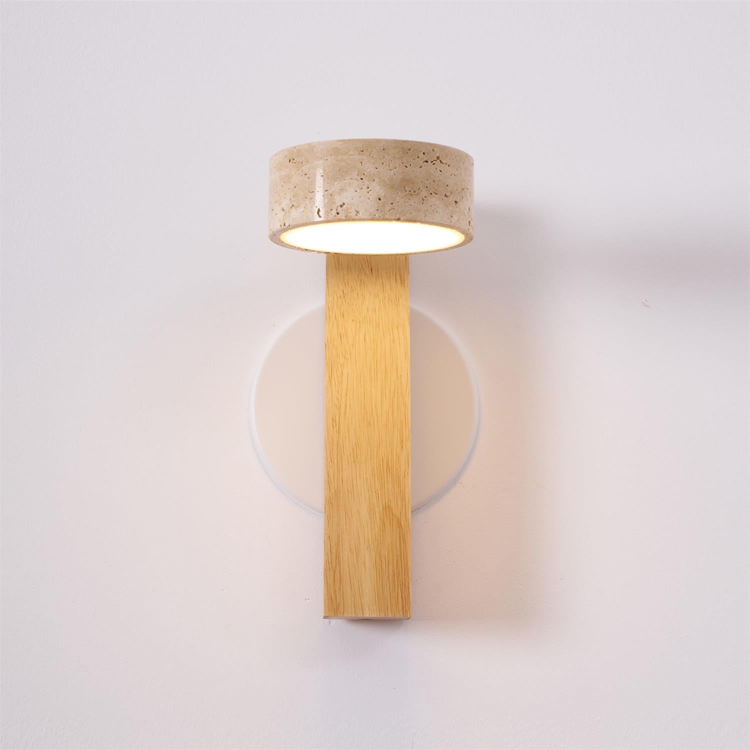 Ulvyna Applique Murale Cylindrique Empilée en Travertin - Neutralighting
