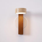Ulvyna Applique Murale Cylindrique Empilée en Travertin - Neutralighting