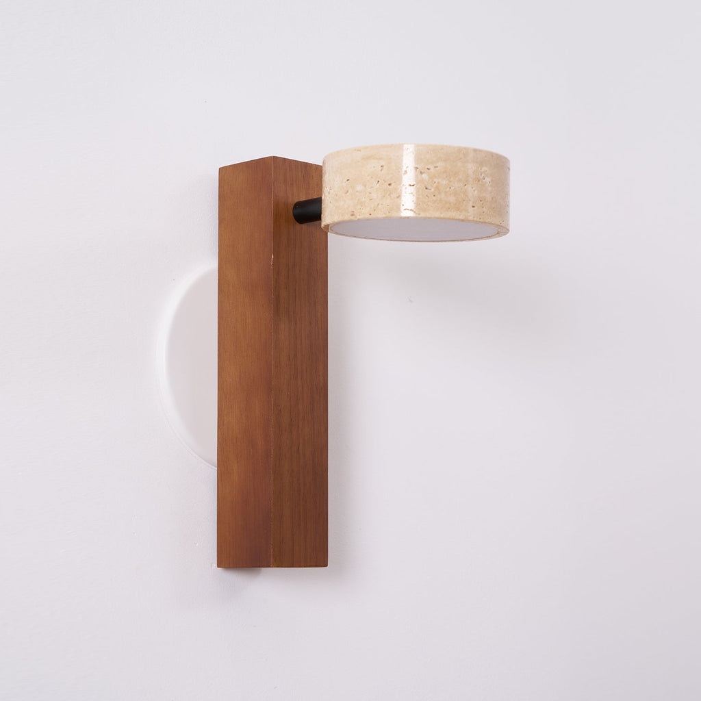 Ulvyna Applique Murale Cylindrique Empilée en Travertin - Neutralighting