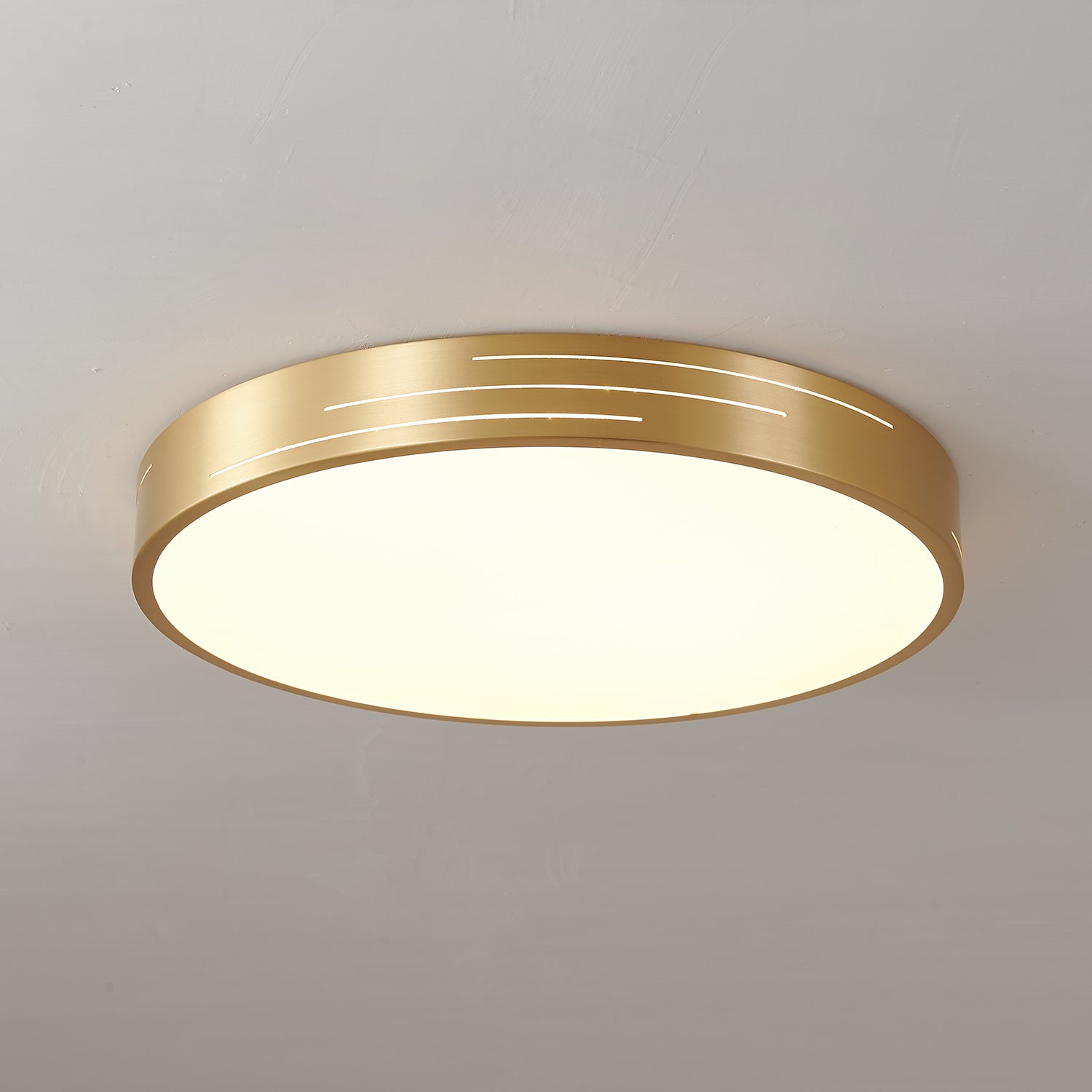 Lustra Plafonnier Laiton Acrylique Moderne - Neutralighting