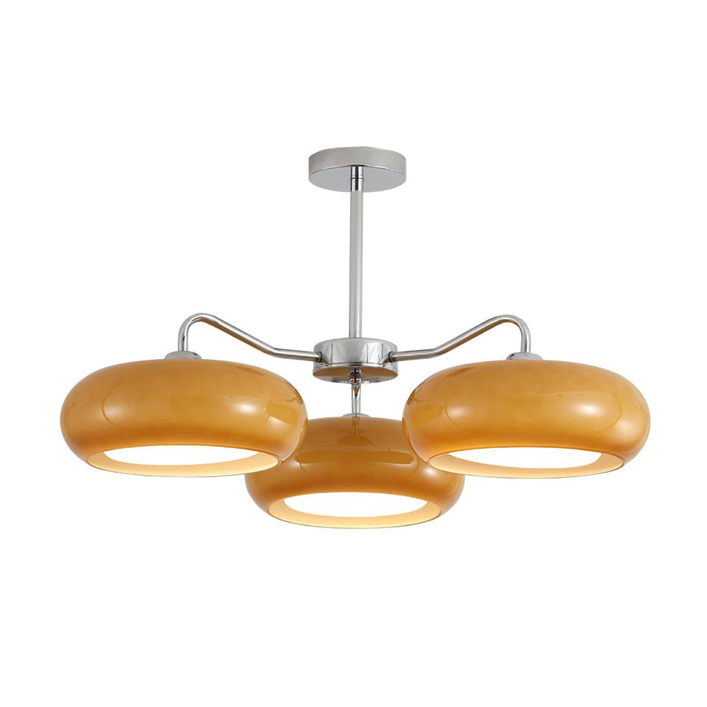 Tetra Lustre Plafonnier Chrome Élégant 3 Ampoules - Neutralighting
