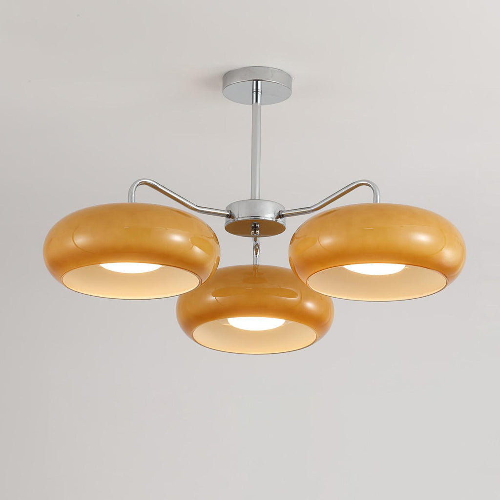 Tetra Lustre Plafonnier Chrome Élégant 3 Ampoules - Neutralighting