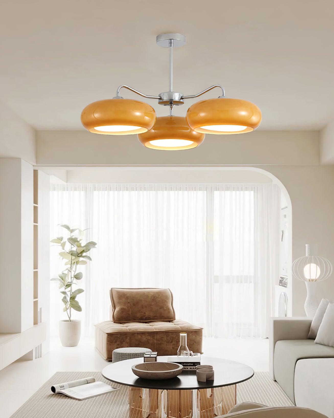 Tetra Plafonnier Triple Globe Rétro Moderne Salon - Neutralighting