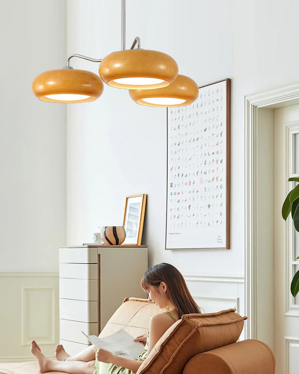 Tetra Plafonnier Triple Globe Rétro Moderne Salon - Neutralighting