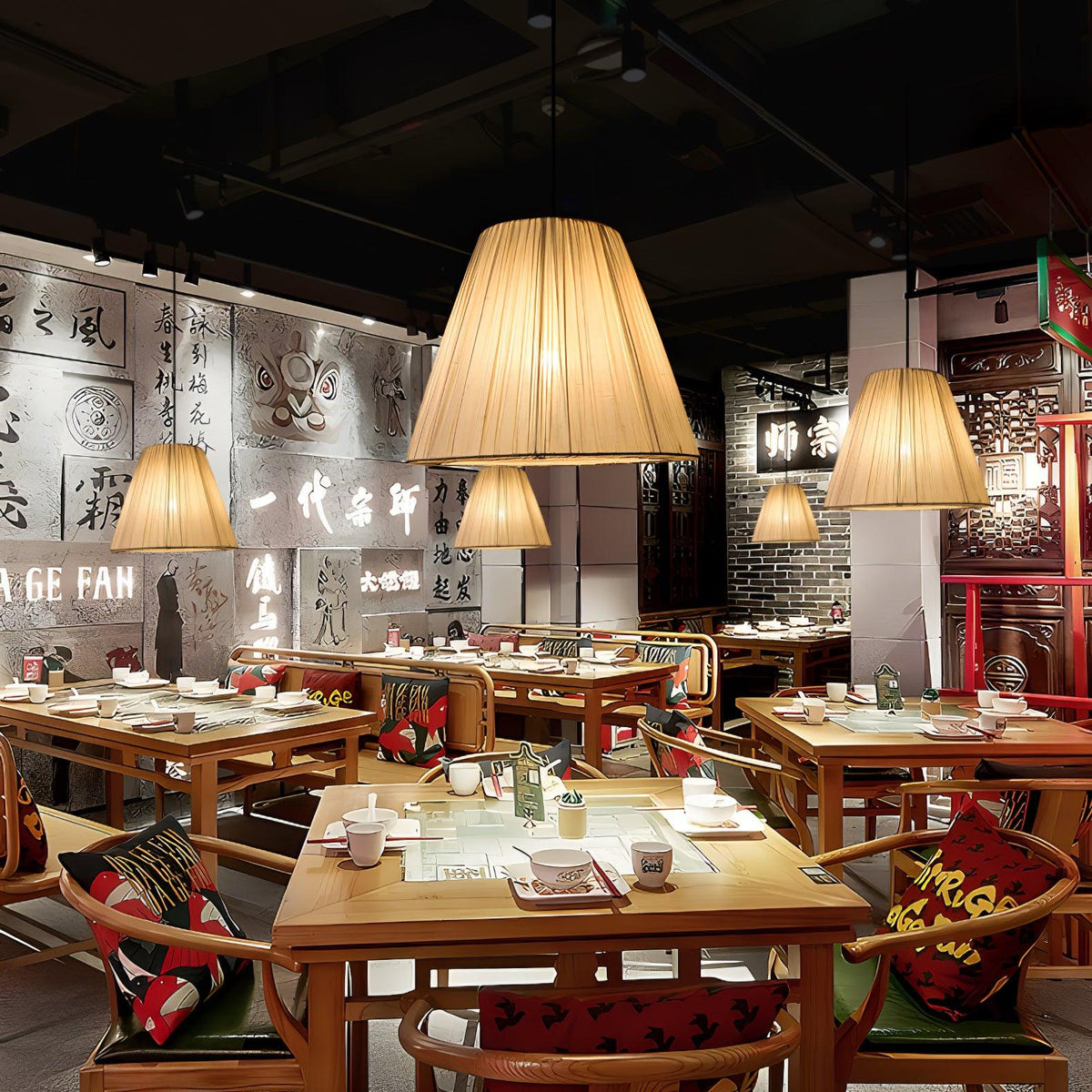 Solarant Fabric Retro Pendant Lamp - Neutralighting