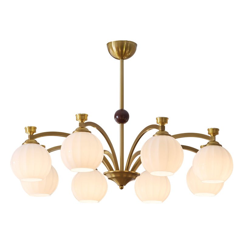 Usilia Chandelier Verre Bois Vintage Élégance - Neutralighting