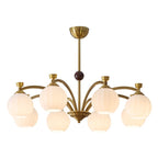 Usilia Chandelier Verre Bois Vintage Élégance - Neutralighting