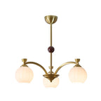 Usilia Chandelier Verre Bois Vintage Élégance - Neutralighting