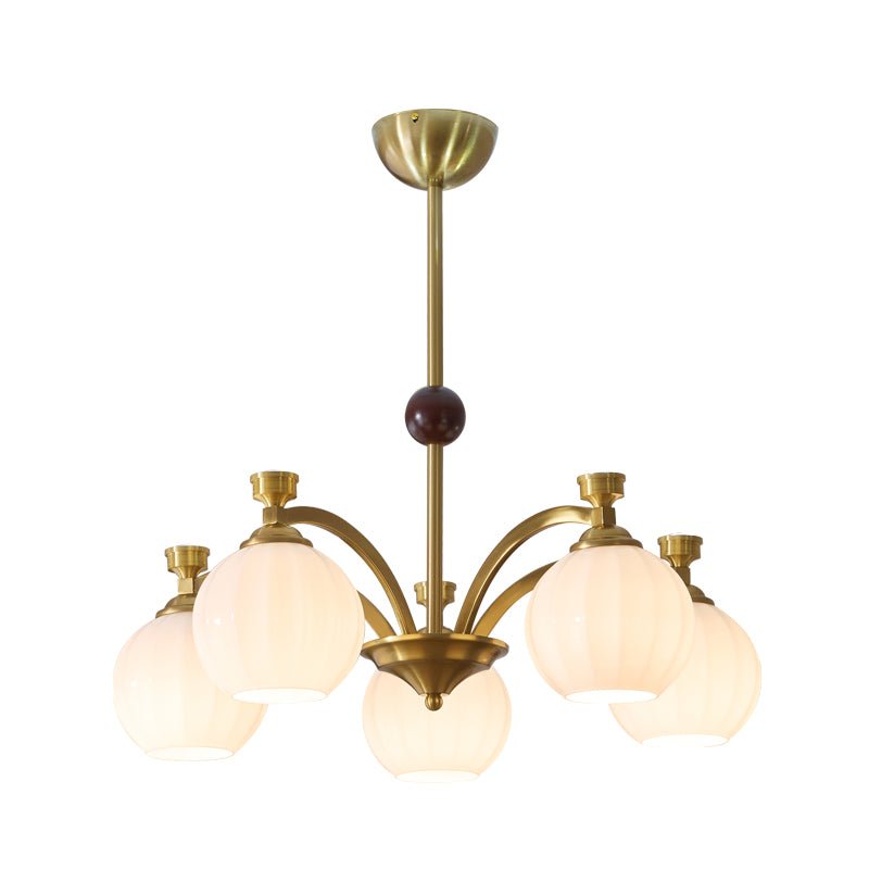 Usilia Chandelier Verre Bois Vintage Élégance - Neutralighting
