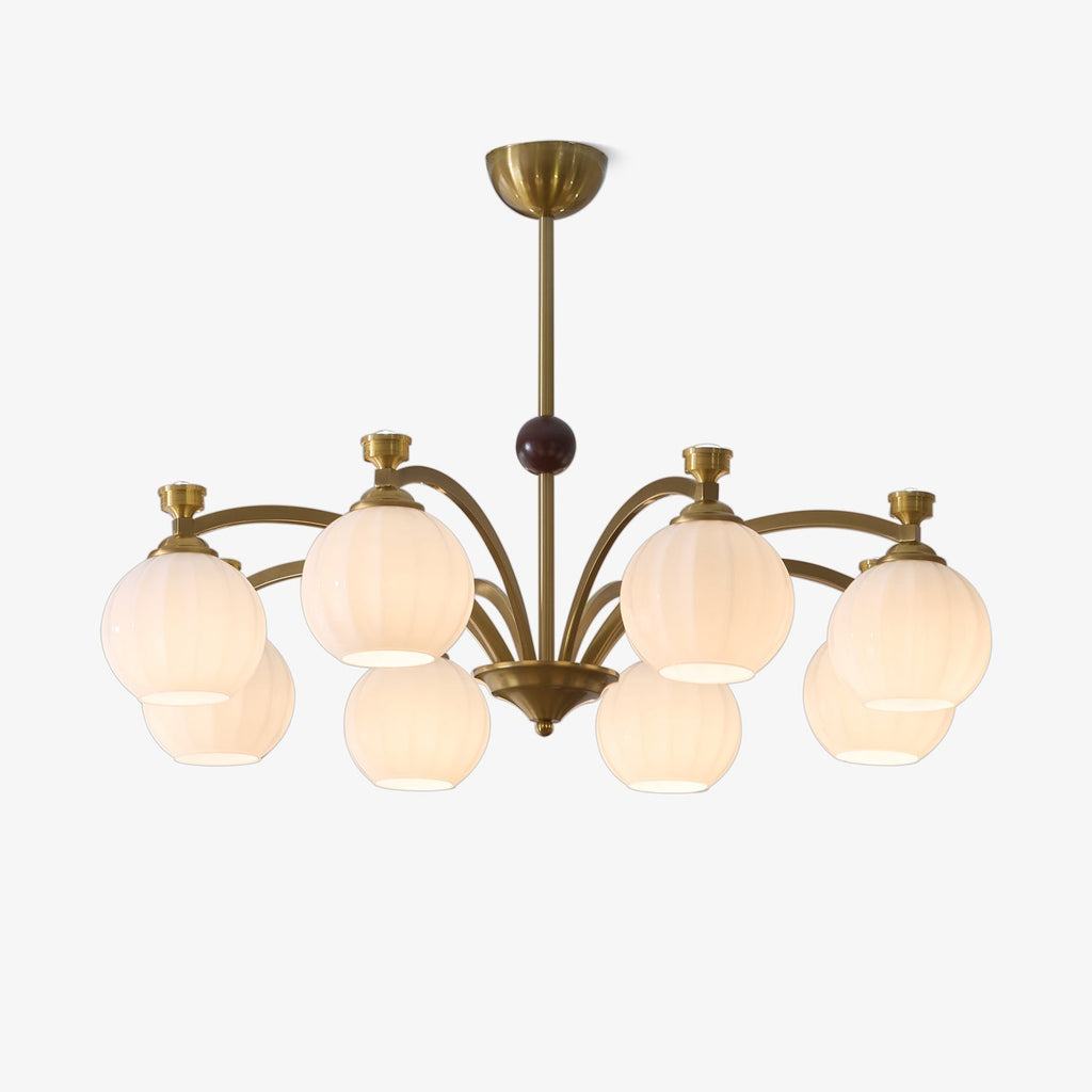 Usilia Chandelier Verre Bois Vintage Élégance - Neutralighting