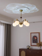 Usilia Chandelier Verre Bois Vintage Élégance - Neutralighting