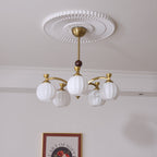 Usilia Chandelier Verre Bois Vintage Élégance - Neutralighting