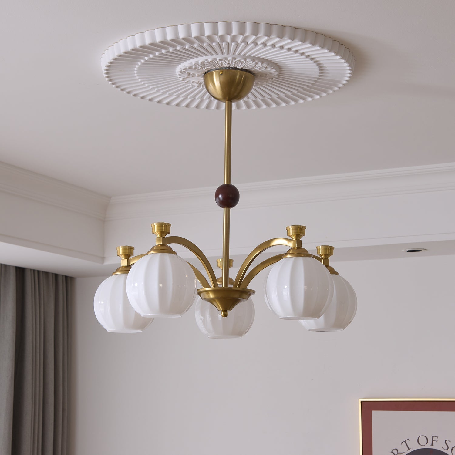 Usilia Chandelier Verre Bois Vintage Élégance - Neutralighting