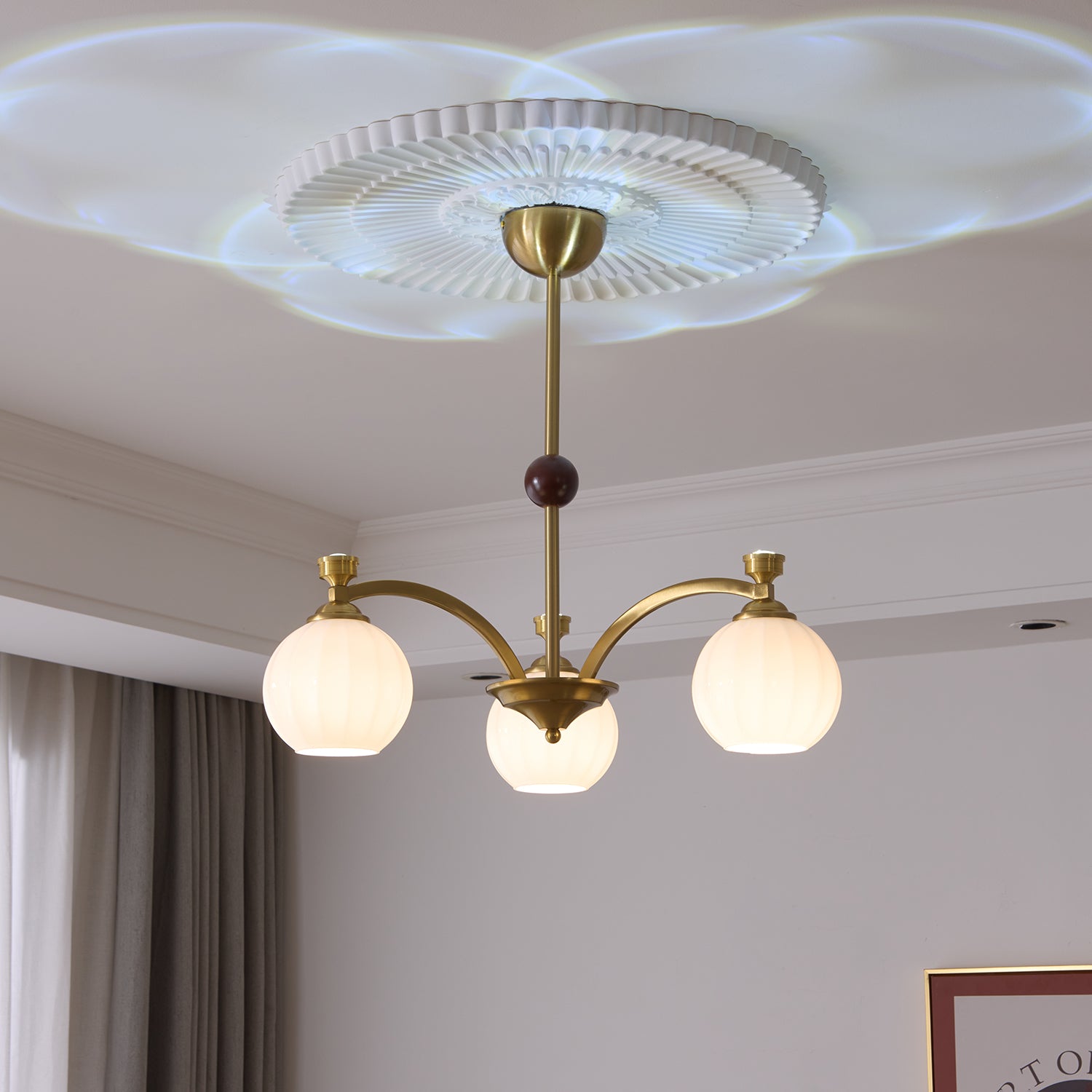 Usilia Chandelier Verre Bois Vintage Élégance - Neutralighting