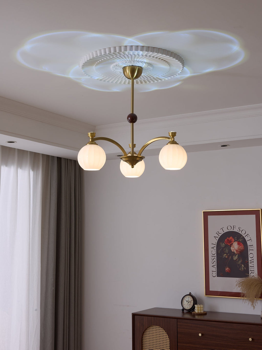 Usilia Chandelier Verre Bois Vintage Élégance - Neutralighting