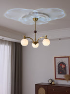 Usilia Chandelier Verre Bois Vintage Élégance - Neutralighting