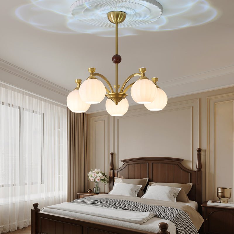 Usilia Chandelier Verre Bois Vintage Élégance - Neutralighting