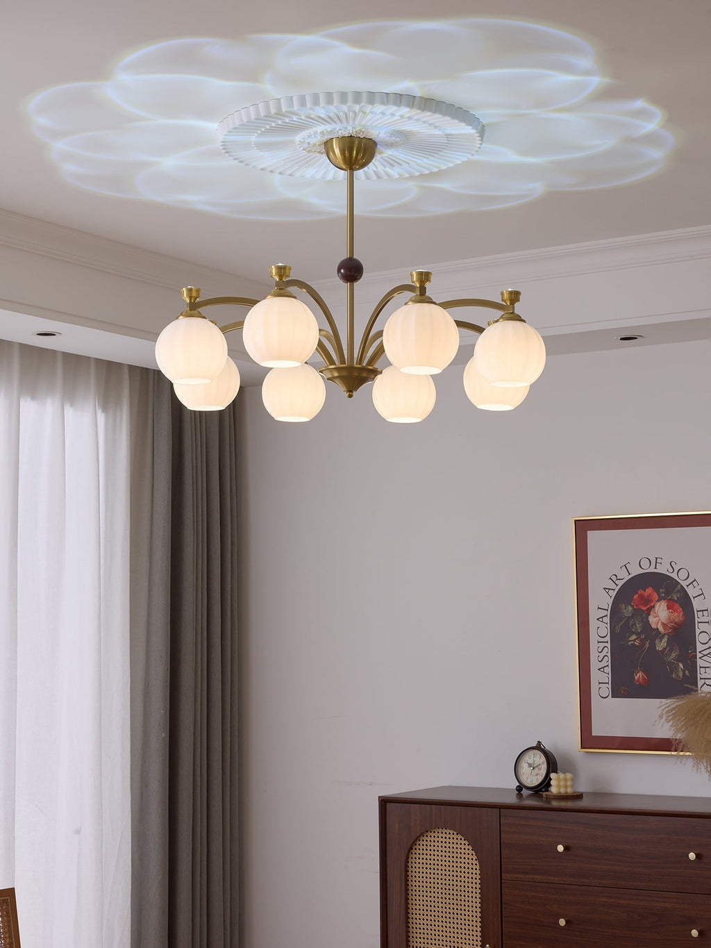 Usilia Chandelier Verre Bois Vintage Élégance - Neutralighting