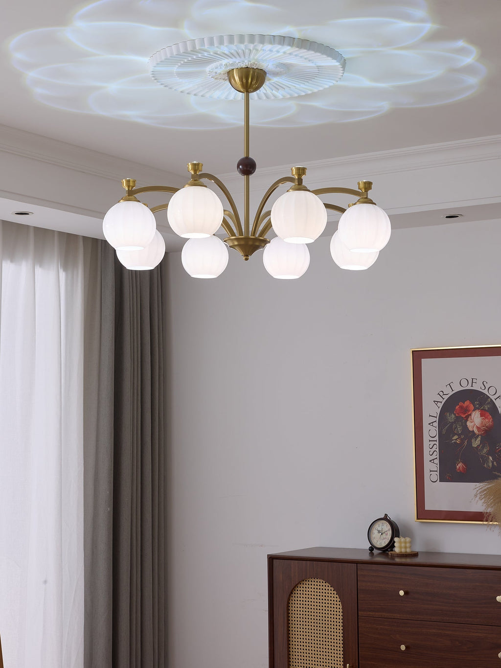 Usilia Chandelier Verre Bois Vintage Élégance - Neutralighting