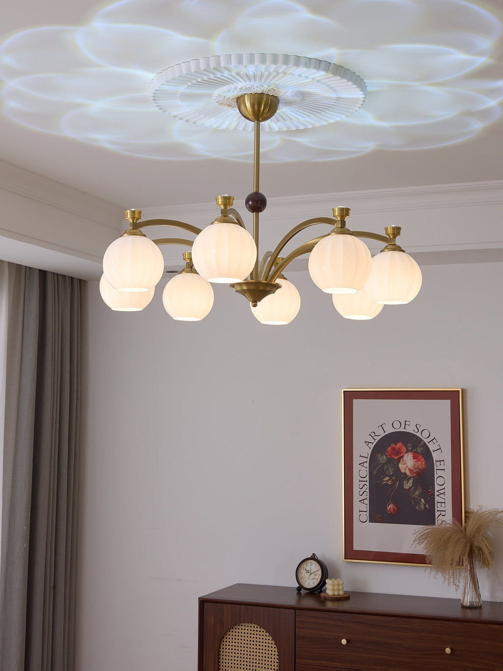 Usilia Chandelier Verre Bois Vintage Élégance - Neutralighting