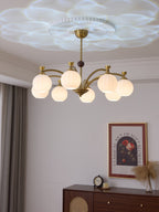 Usilia Chandelier Verre Bois Vintage Élégance - Neutralighting