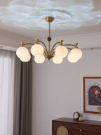 Usilia Chandelier Verre Bois Vintage Élégance - Neutralighting