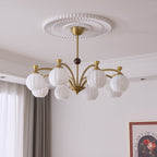 Usilia Chandelier Verre Bois Vintage Élégance - Neutralighting