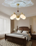 Usilia Chandelier Verre Bois Vintage Élégance - Neutralighting