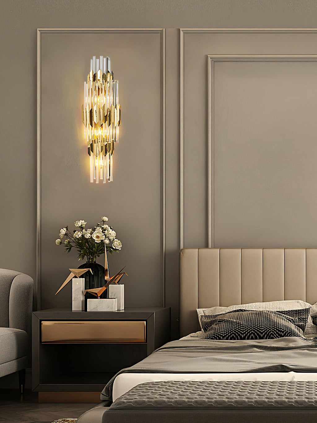 Abrahamson Nordic Art Trois Couches Cristal Luminaire Mural - Neutralighting